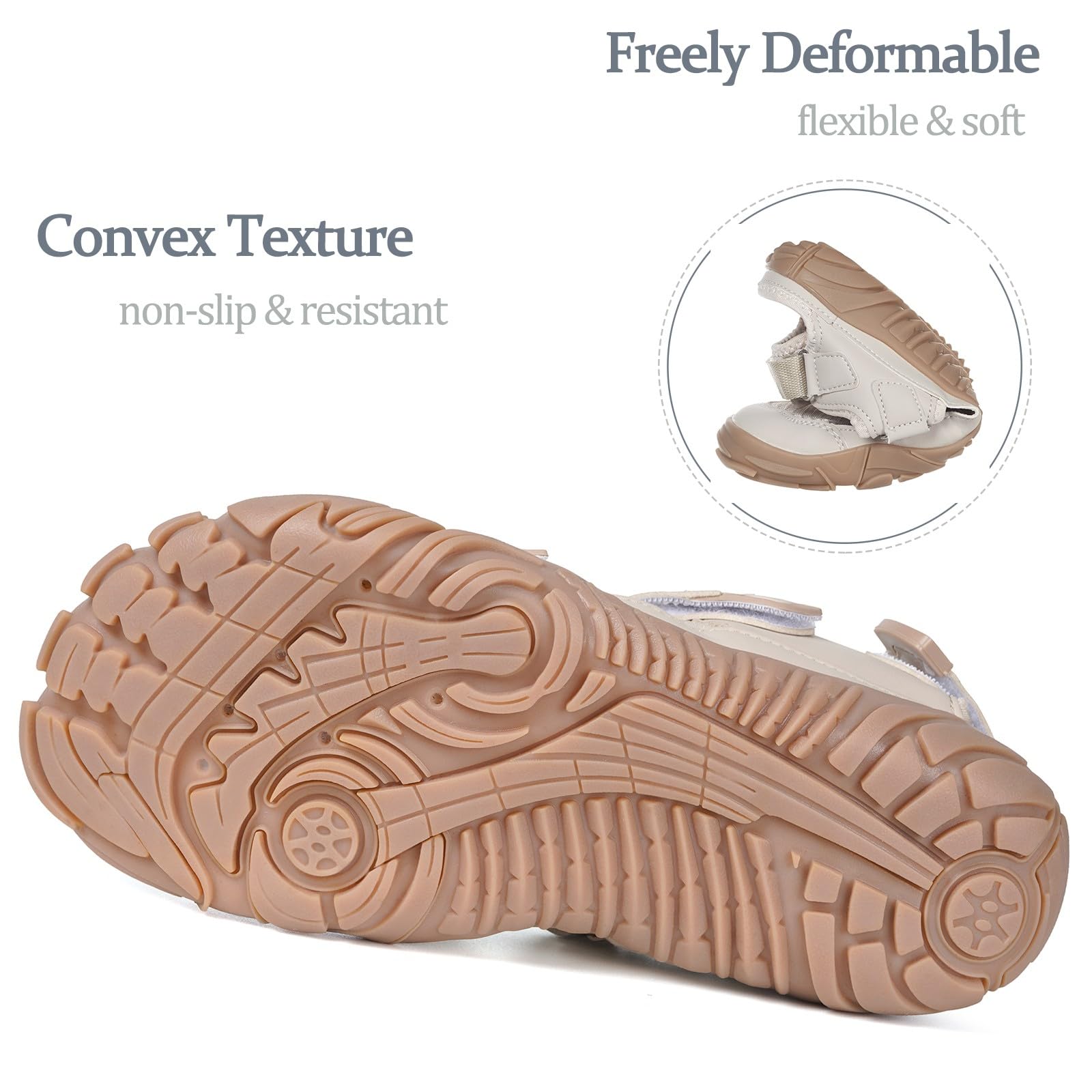 Hsyooes Sandales Sport Femme Chaussures de Marche Homme Chaussures de Plage Été Sandales de Randonnée Réglables d'extérieur