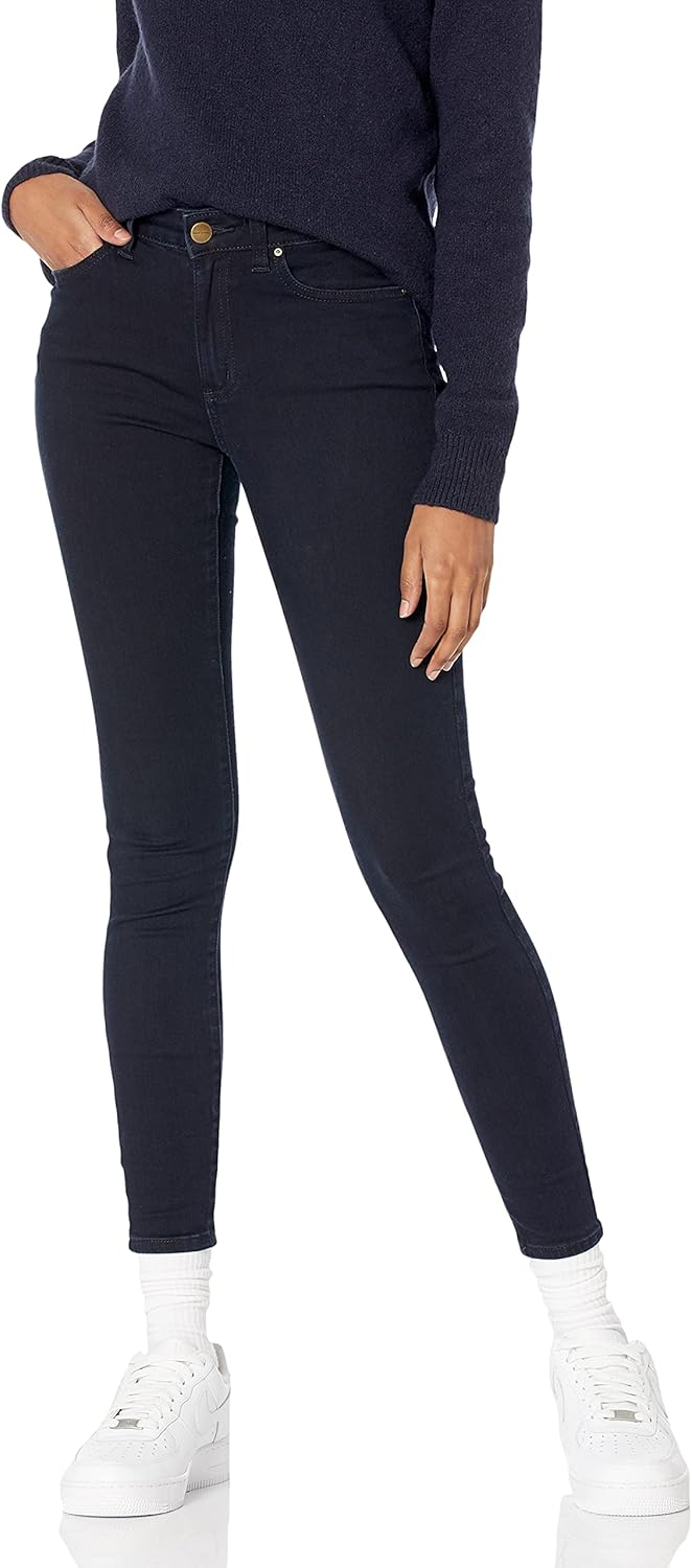 Daily Ritual Women's Denim Skinny-Fit Mid-Rise Jean