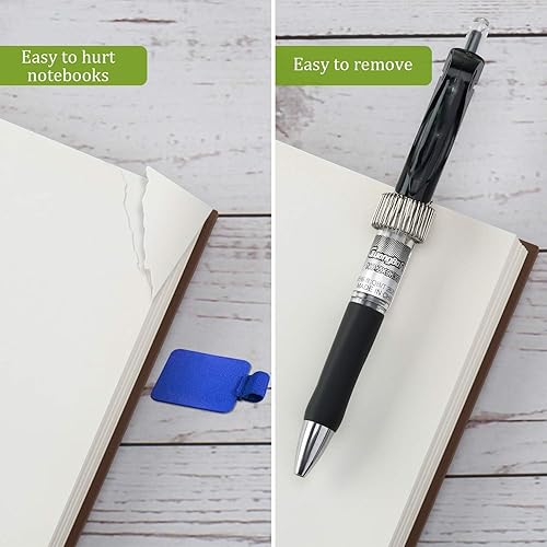 Miniatura 4 de Outus 12 soportes para bolígrafos para portapapeles de metal con bucles de resorte ajustables, organizador de clip de acero al manganeso para