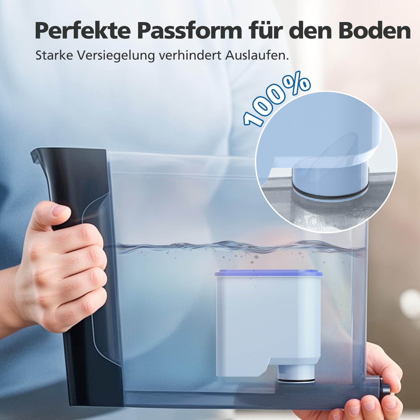 4 Stück Wasserfilter Kompatibel mit Philips AquaClean CA6903/10 CA6903/22 CA6903, 2-stufige Wasserfilterkartusche Passend für Saeco & Philips Kaffeevollautomaten