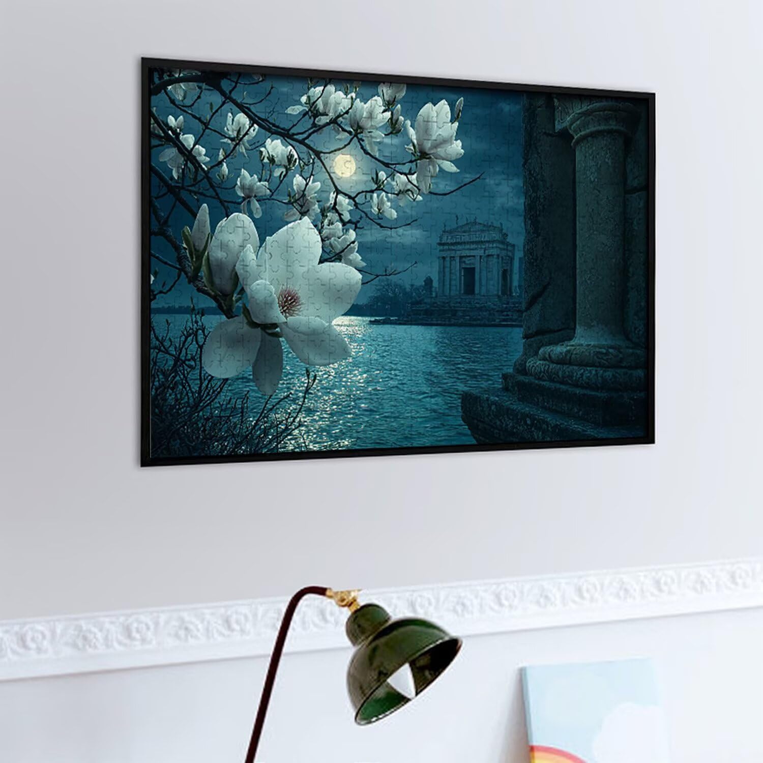 1500 sztuk puzzli, Jade Orchidea krajobraz1500 sztuk puzzli dla dorosłych, prezent na rocznicę i Boże Narodzenie, dekoracja domu, zapobieganie degeneracji mózgu u osób starszych v-973