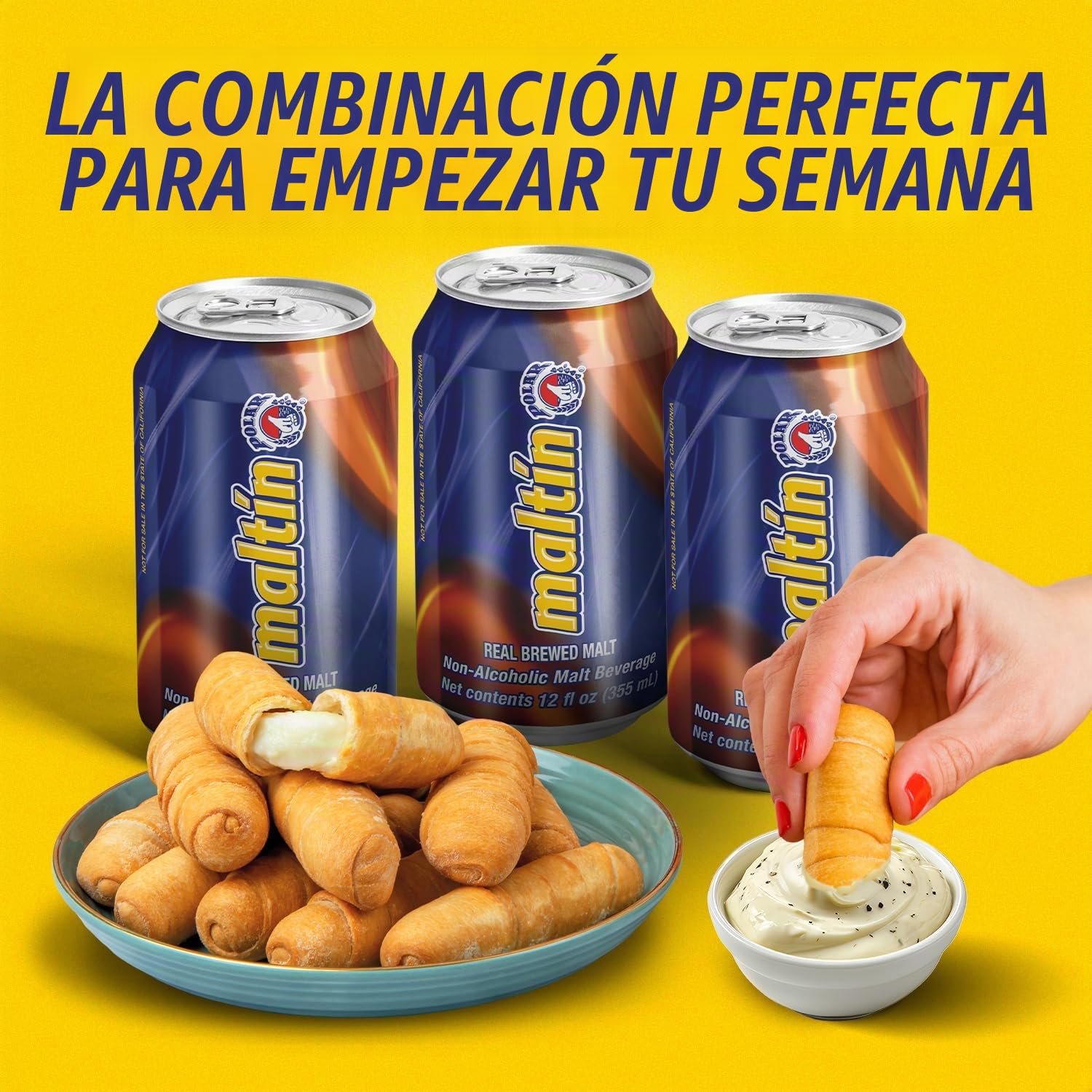 Maltin Polar - Bebida de malta sin alcohol, bebida natural de azúcar de caña (paquete de 24)