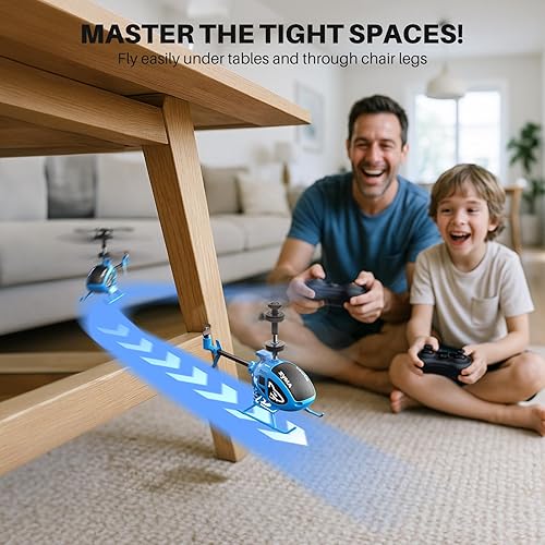 Vista 13 de SYMA Mini helicóptero RC S100 con estabilizador de giroscopio, retención de altitud, 3.5 canales, tiempo de vuelo de 5-7 minutos, helicóptero