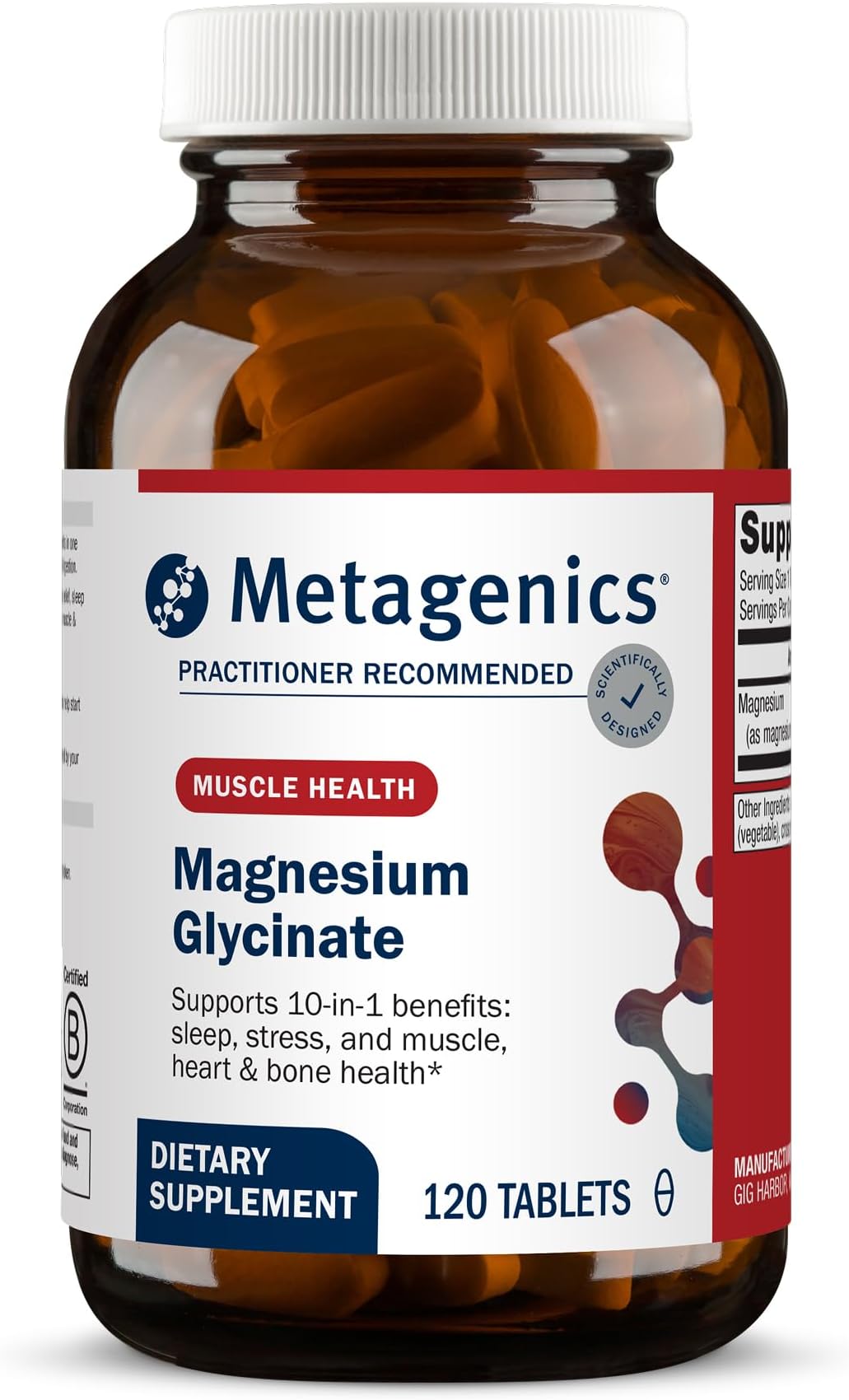 Mag Glycinate - Highly Absorbable Magnesium Glycinate 100mg Supplement for Muscle Relaxation Support and Nervous System Health - 120 Count