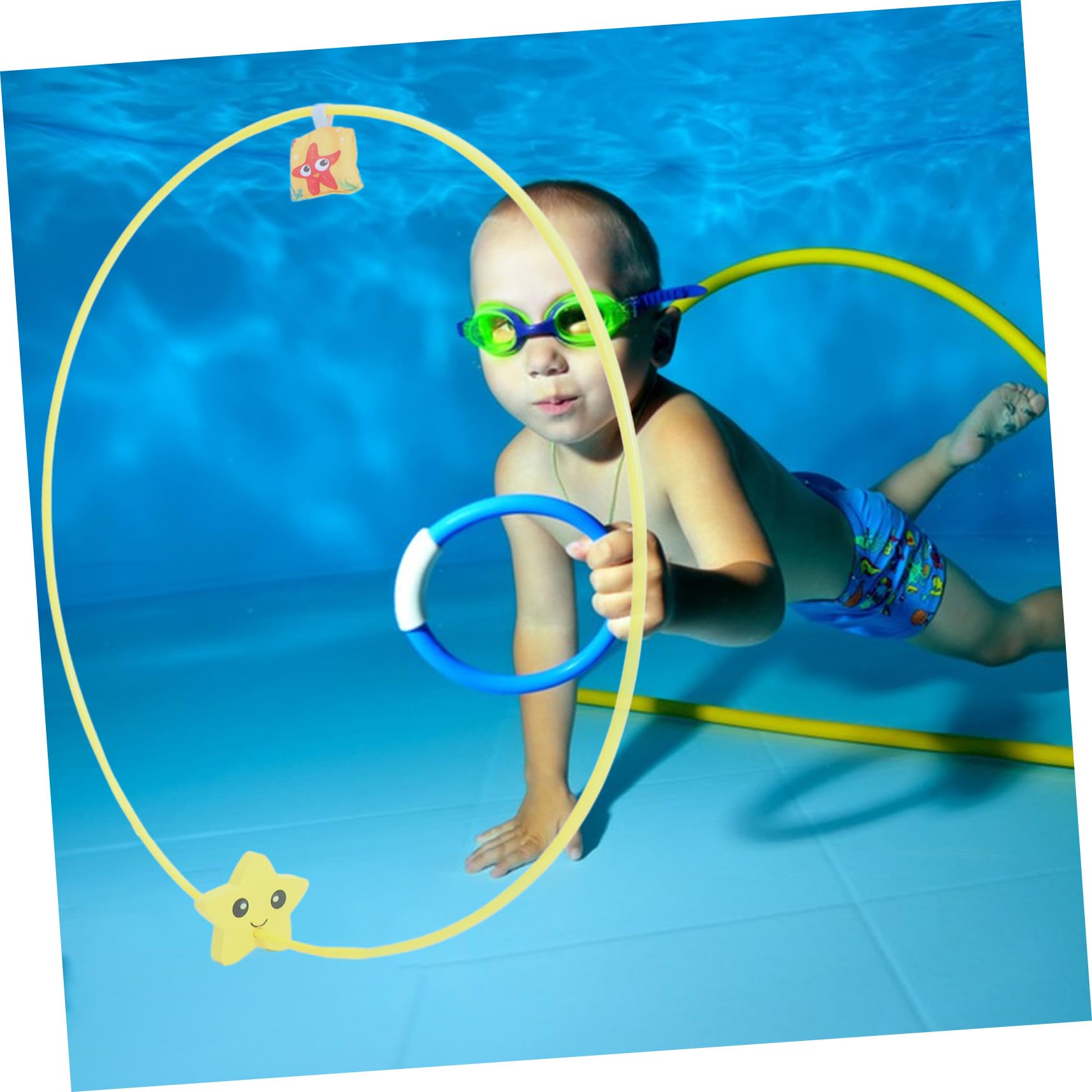 GALPADA 3pièces Anneaux de Plongée pour Piscine et Cerceaux Entraînement Jouets de Piscine Ludiques et Résistants à Usure
