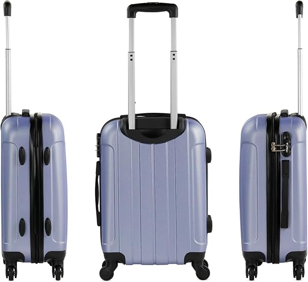 ITACA - Maleta de Cabina 55x40x20 - Maletas De Viaje Cabina Rígidas Trolley con 4 Ruedas Dobles para Avion Ligera Equipaje De Mano Candado de Combinación. Compatible Ryanair, Malva - 3