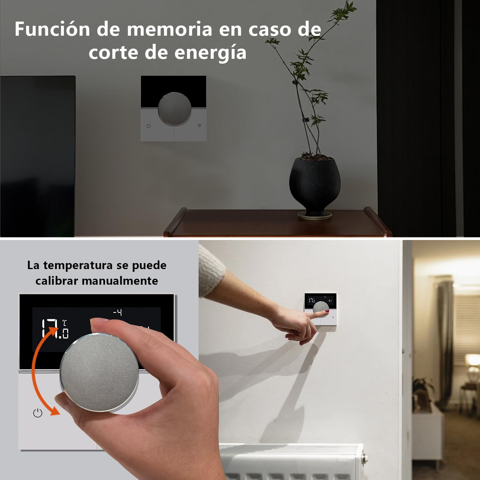 KETOTEK Termostato Calefacción WiFi para Caldera de Agua y Gas, Termostato Inteligente Programmabile 3A Compatible con Alexa Control de Voz, Smart Life Control Remoto