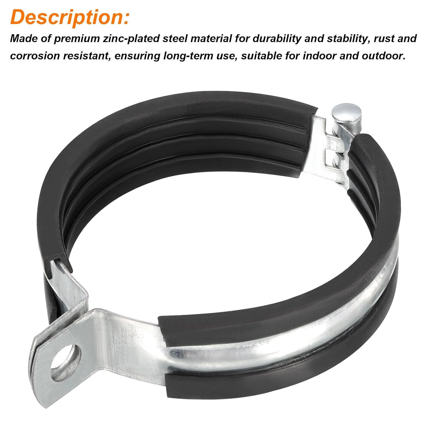 Tool Parts and Accessories 8Pcs Split Ring Hanger Pipe Strap Rubber Cushion Pipe Support Fit for 89mm (#CN-140824-01113)