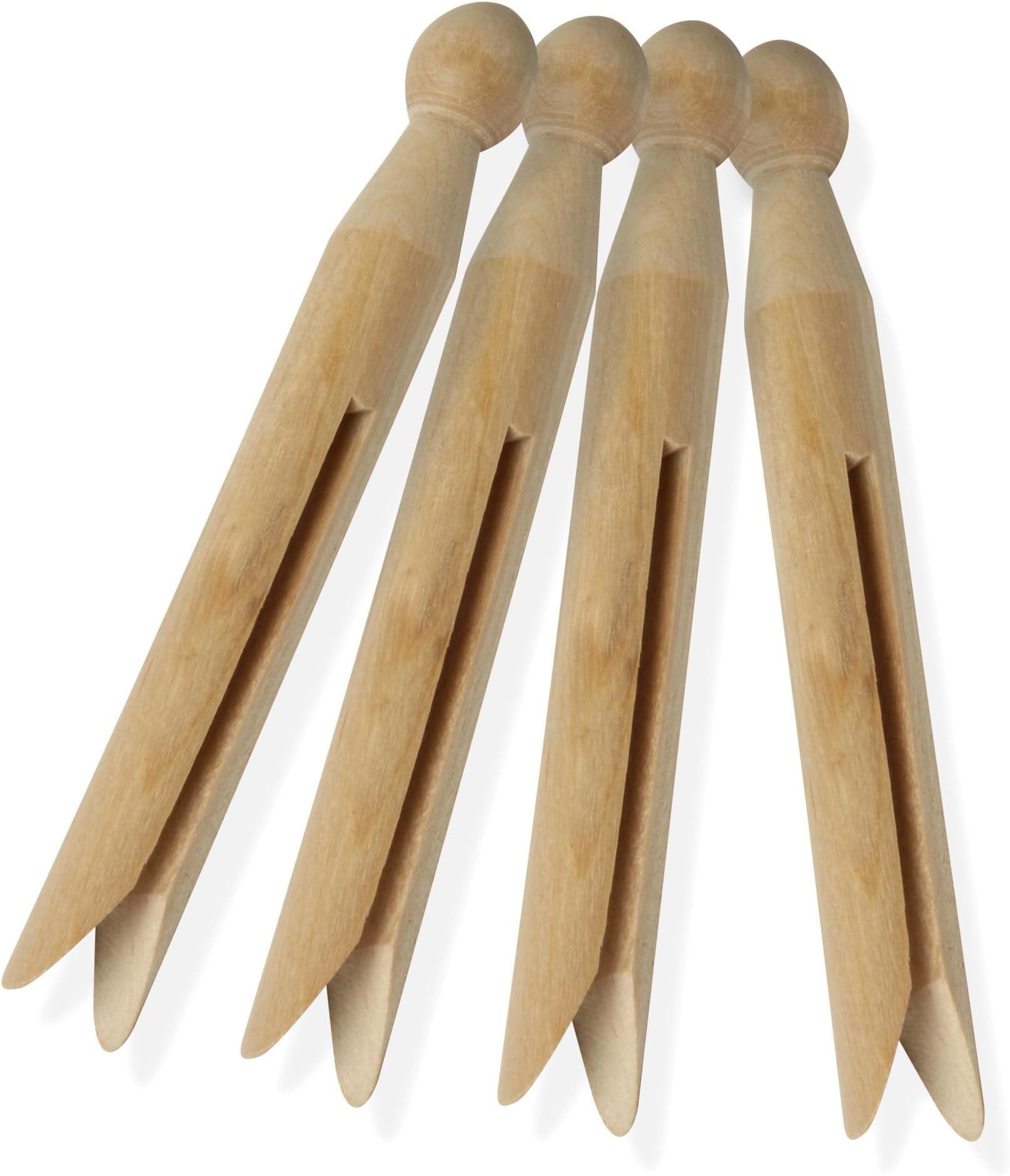 Honey-Can-Do 100 Pack Round Birch Wood Clothespins, Durable Wood Clips For Hanging Clothes, Pins, And Laundry, For Organizing, Drying & Everyday Use, Practical Hanging Solutions, Reliable Wooden Clips