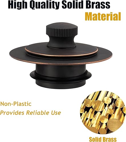 Vista 18 de Artiwell Tapón universal de drenaje de baño y tapa de elevación y giro, tapón de drenaje de bañera, reemplaza la elevación y giro, desagües