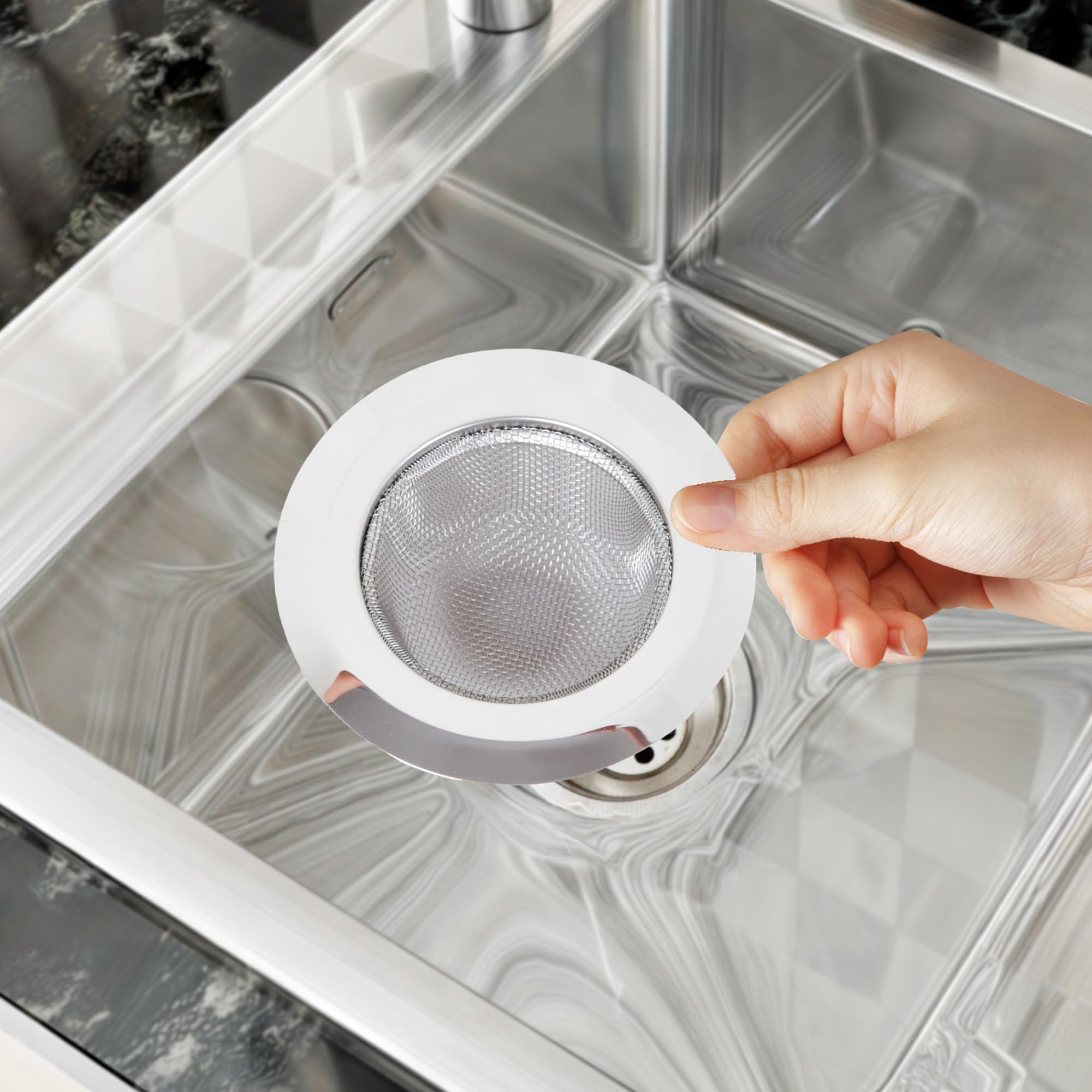 Heart Home Sink Strainer | Kitchen Sink Strainer | Sink Drain Strainer | Drain Catcher for Bathroom | Mesh Drain Deep Filter for Kitchen | Sink Round Patli Jali | 115 mm | Silver (B0CTMTSS5N) Amazon Price History, Amazon Price Tracker
