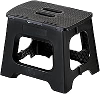 Vista 21 de Vigar Taburete plegable compacto, 10-1/2 pulgadas, ligero, capacidad de 330 libras, antideslizante taburete plegable, cuerpo de terrazo