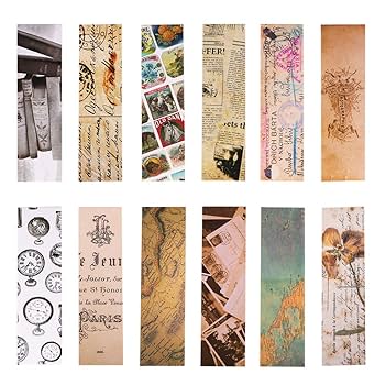 Amazon | YOSCO 紙製しおり ブックマーク レトロ調 はがき 英文