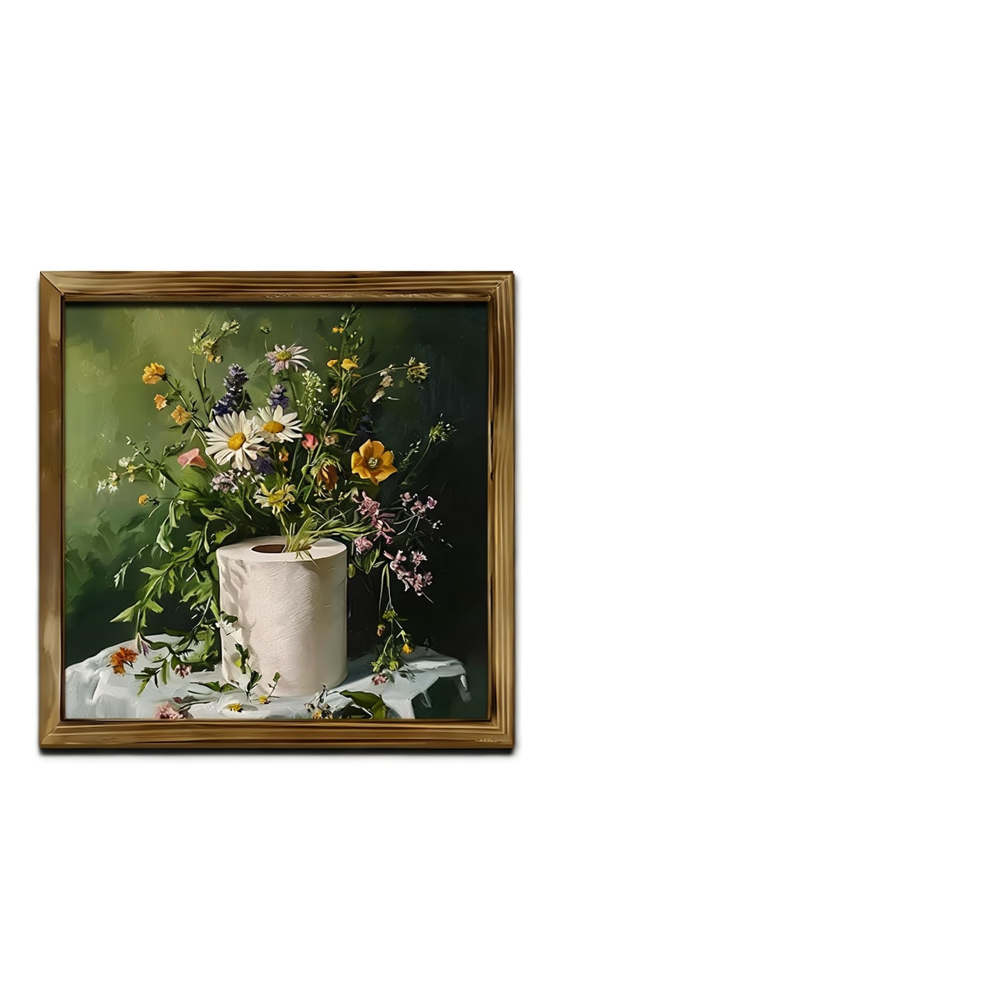 Zambuph Charming Inspirational Wall Art Framed Featuring Lively Live Butterflies As Farmhouse Bathroom Decor With Soft Sage