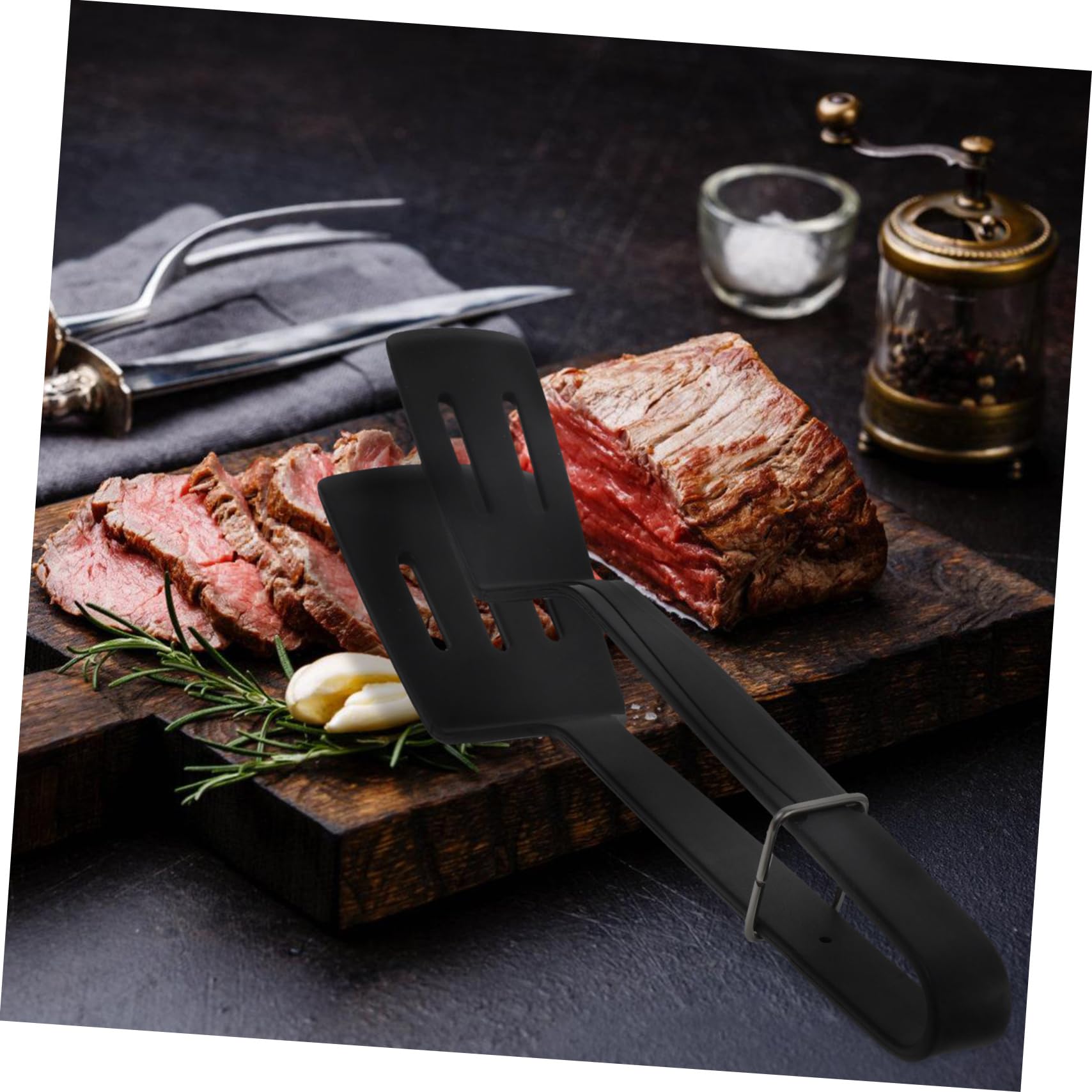 Yardwe 3 Pezzi Pinza Silicone Resistente Al Spatola per Barbecu e Carne Facile