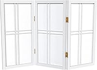 Vista 10 de Pantalla Shoji de doble cruz corta para escritorio de 2 pies - Negro - 3 paneles