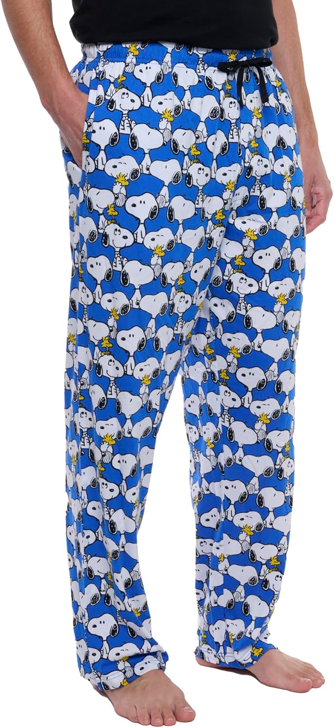 Peanuts Mens Snoopy All Over Print Lounge Pajama Pants - Image 2