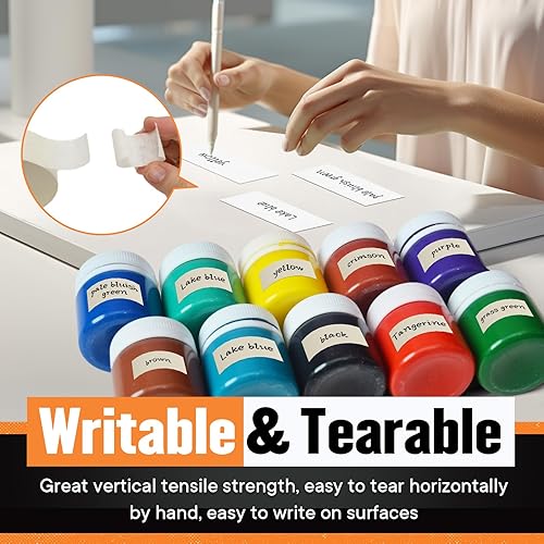 Miniatura 4 de Cinta de enmascarar, cinta adhesiva de 1 pulgada de ancho, cinta adhesiva fina a granel, cinta de pintura blanca a granel, cinta adhesiva beige para