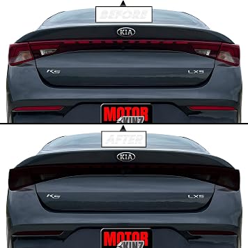 SlickMod PreCut Vinyl Smoke Tint for 2021-2022 Kia K5 Tail Light And Reflector 1. Full Taillight, 20 Percent Dark Smoke