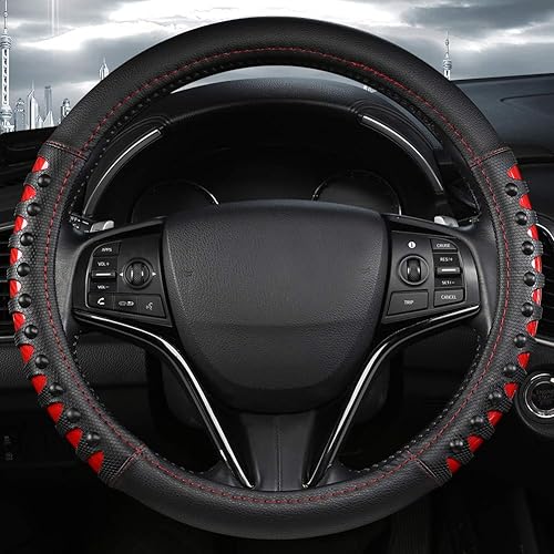 Miniatura 26 de West Llama Cubierta personalizada del volante del coche del coche para Honda (negro)