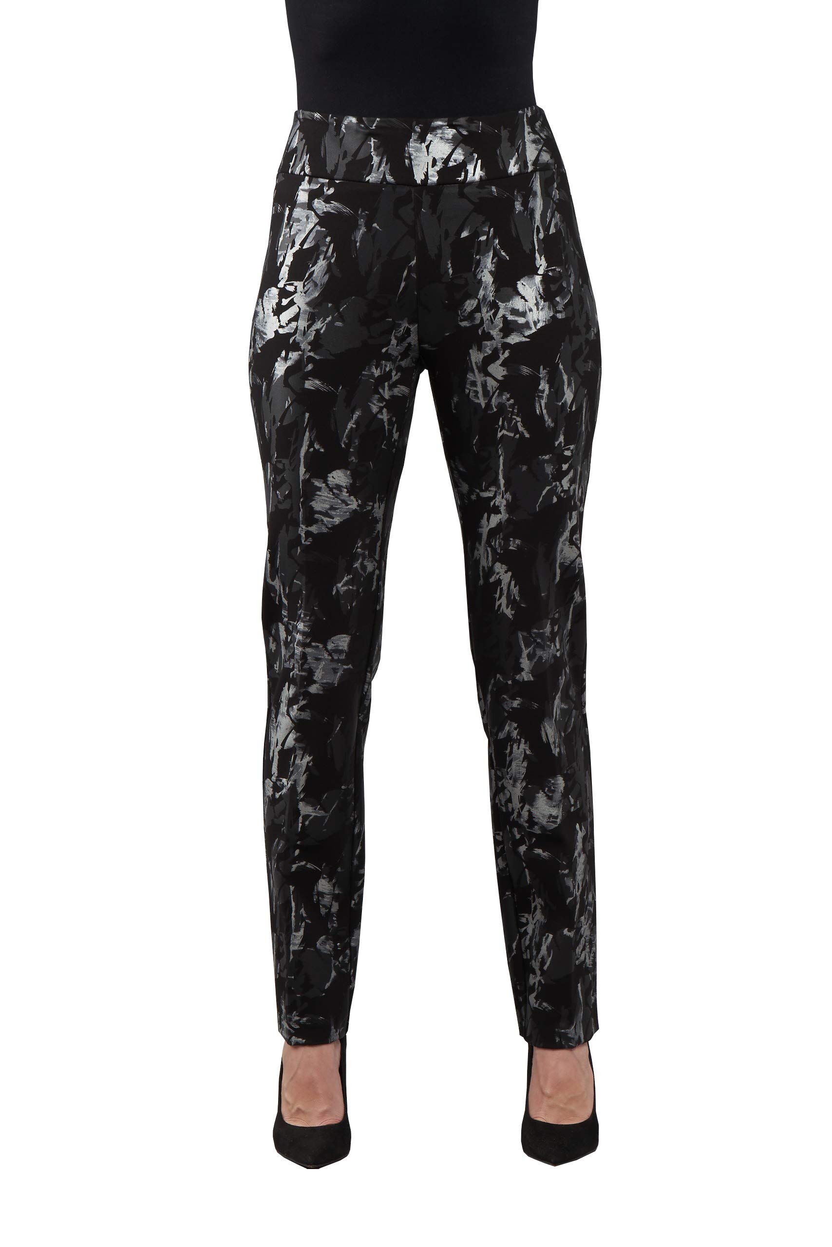 Womens 4 Way Stretch Pull-On Pants in Midnight Dream Print