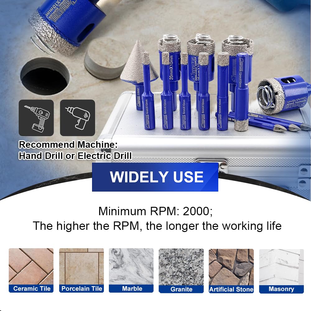 SHDIATOOL Diamond Core Drill Bits Set - Image 4