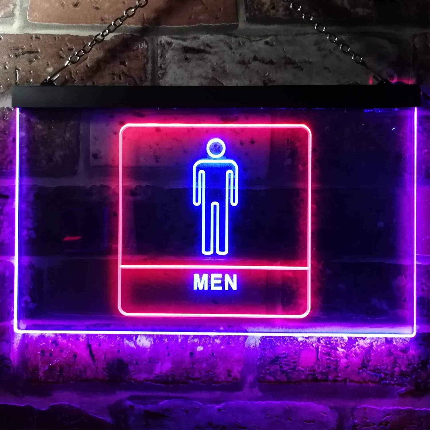 ADVPRO Men Toilet Restroom WC Display Dual Color LED Neon Sign Red & Blue 24" x 16" st6s64-i1015-rb