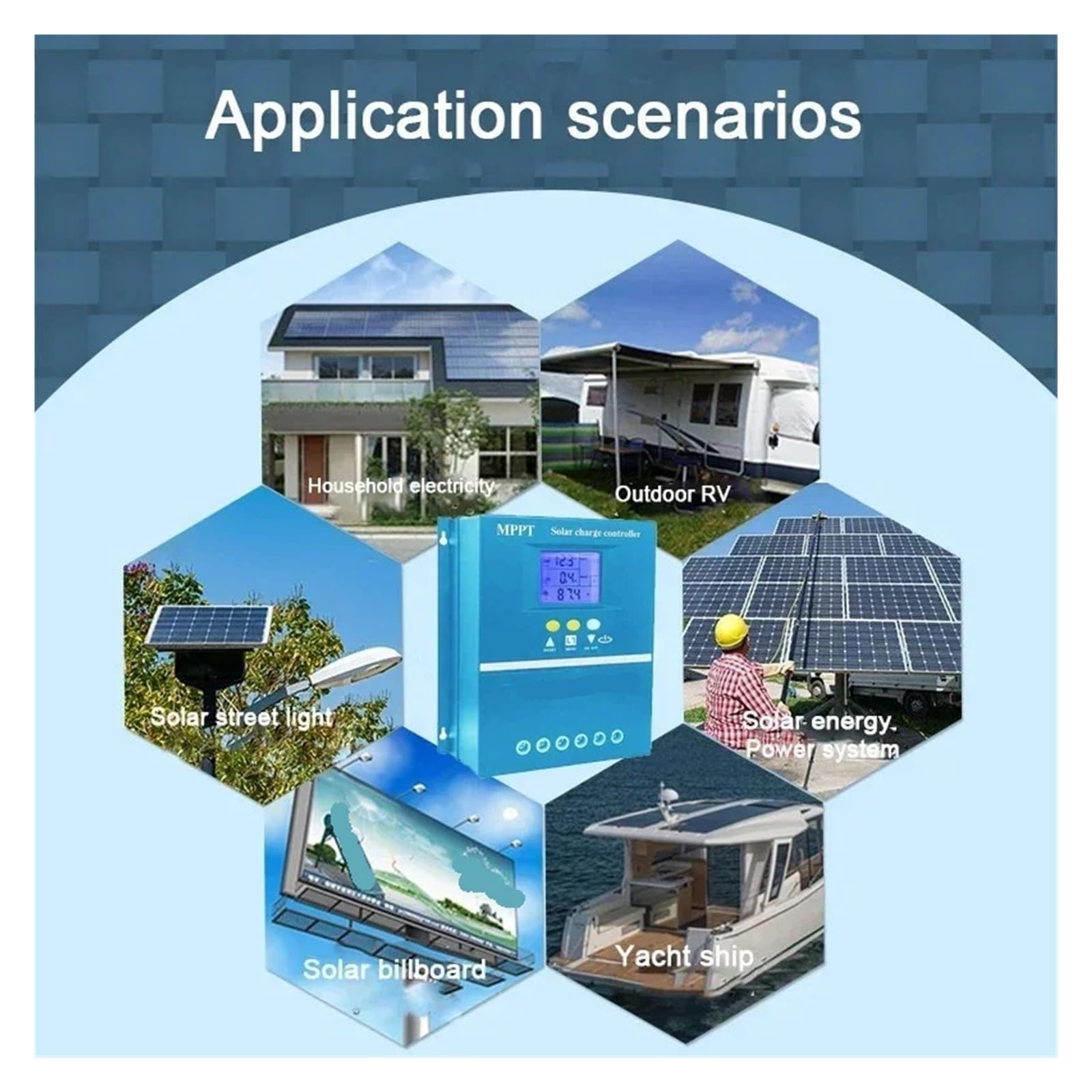 Regulador Solar Mppt, Controlador de carga solar MPPT de 100 A, automático, 12 V/24 V/36 V/48 V, LCD, doble USB, regulador inteligente