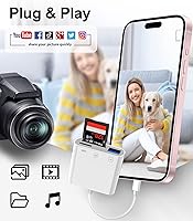 Vista 3 de Lector de tarjetas SD USB C para iPhone 15-17, adaptador de tarjeta de memoria USB C a Micro SD para iPad/Mac Pro/Air, lector de tarjetas de cámara