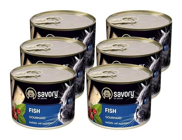 Savory - Comida húmeda para Gatos - Comida húmeda para Gatos - para Gato Adulto - Pescado