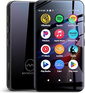 innioasis G5 160GB MP3 Player with WiFi Bluetooth Spotify Pandora for Kids - 4" HD Touchscreen Parental Controls Black