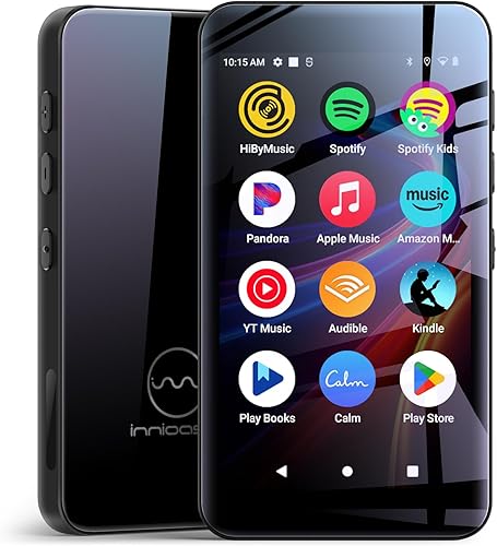 Reproductor MP3 innioasis de 160 GB con Bluetooth y WiFi, reproductor de MP3 con Spotify, Spotify Kids, Pandora, Play Store, aplicación de