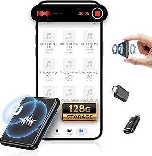 SBWWAS 128GB Voice Activated Recorder: 9800 Hours Storage, AI Noise Reduction, 70H Battery for Lectures & Meetings