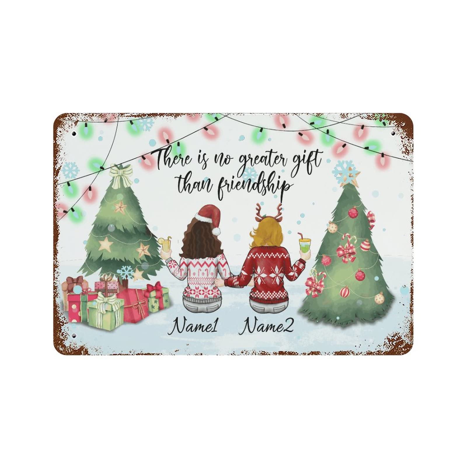 Panneau en métal personnalisé Noël et Nouvel An plaque de garage 30x45cm