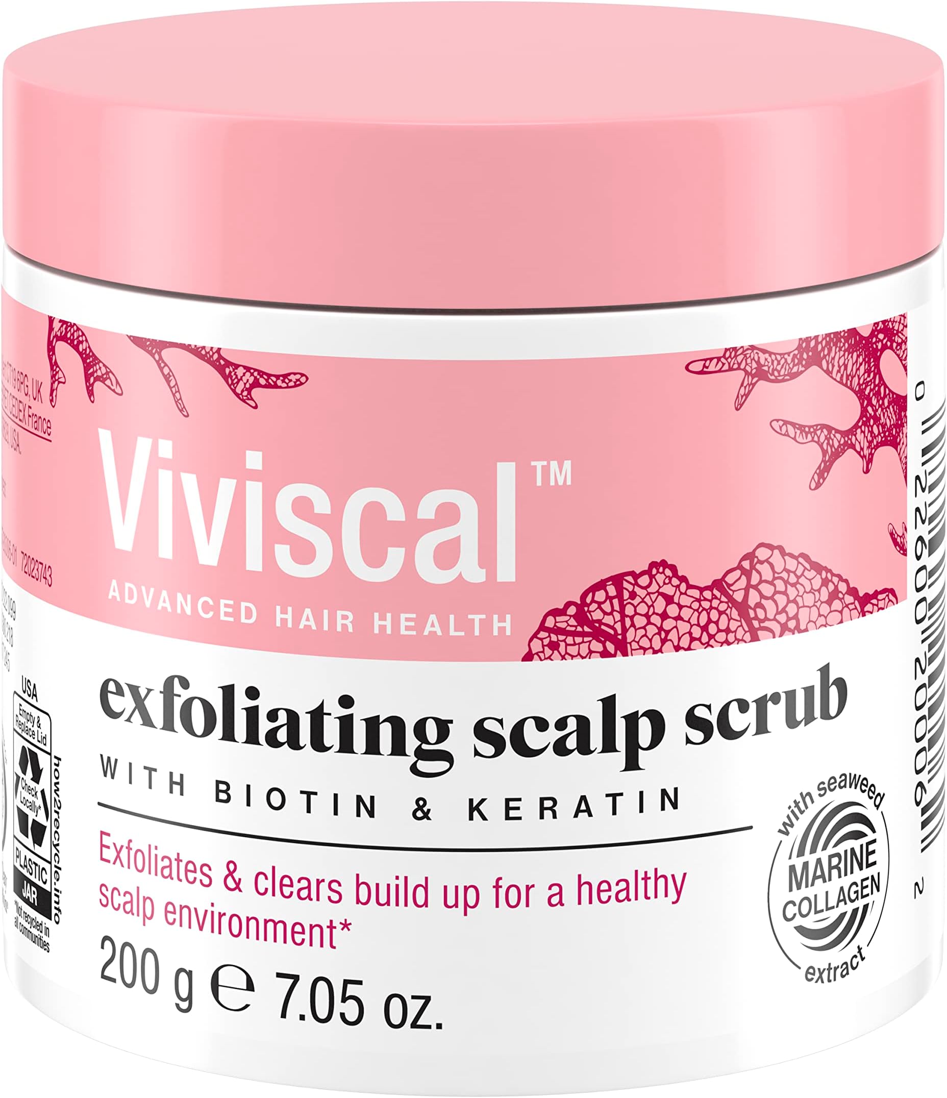 Viviscal Scrub Scrub, Scrub Clarifying with Biotin & Keratin, Promote Fuller & Healthier Hair Growth, Gentle Exfoliating Scalp Treatment, 200g (200g)