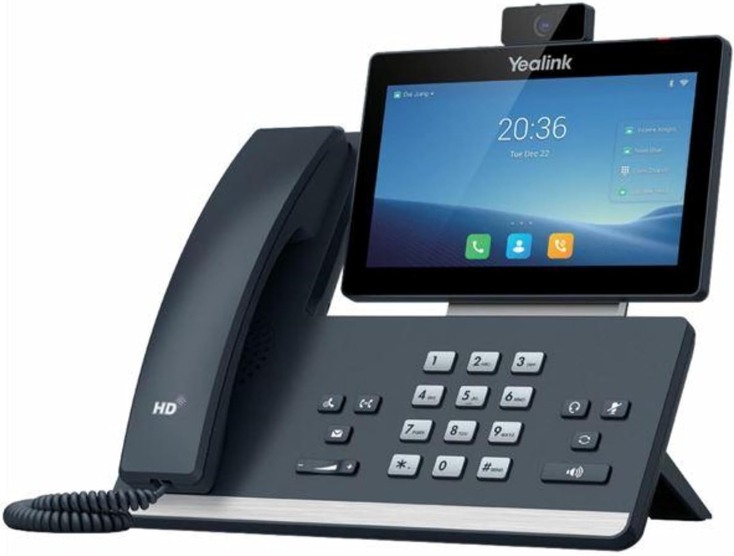 YEALINK T58W-C 16 Line IP HD Android Phone with HD Camera, 7′ colour touch screen, HD voice, Dual Gig Ports, Built-in Bluetooth& Wifi, USB 2.0