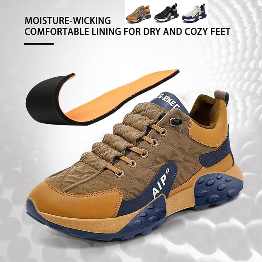 Zapatillas de deporte ortopédicas cómodas for hombres 2024, zapatos ortopédicos transpirables antideslizantes impermeables for hombres, zapatos ortopédicos sin cordones con cojín de aire for hombres ( : Amazon.es: Moda
