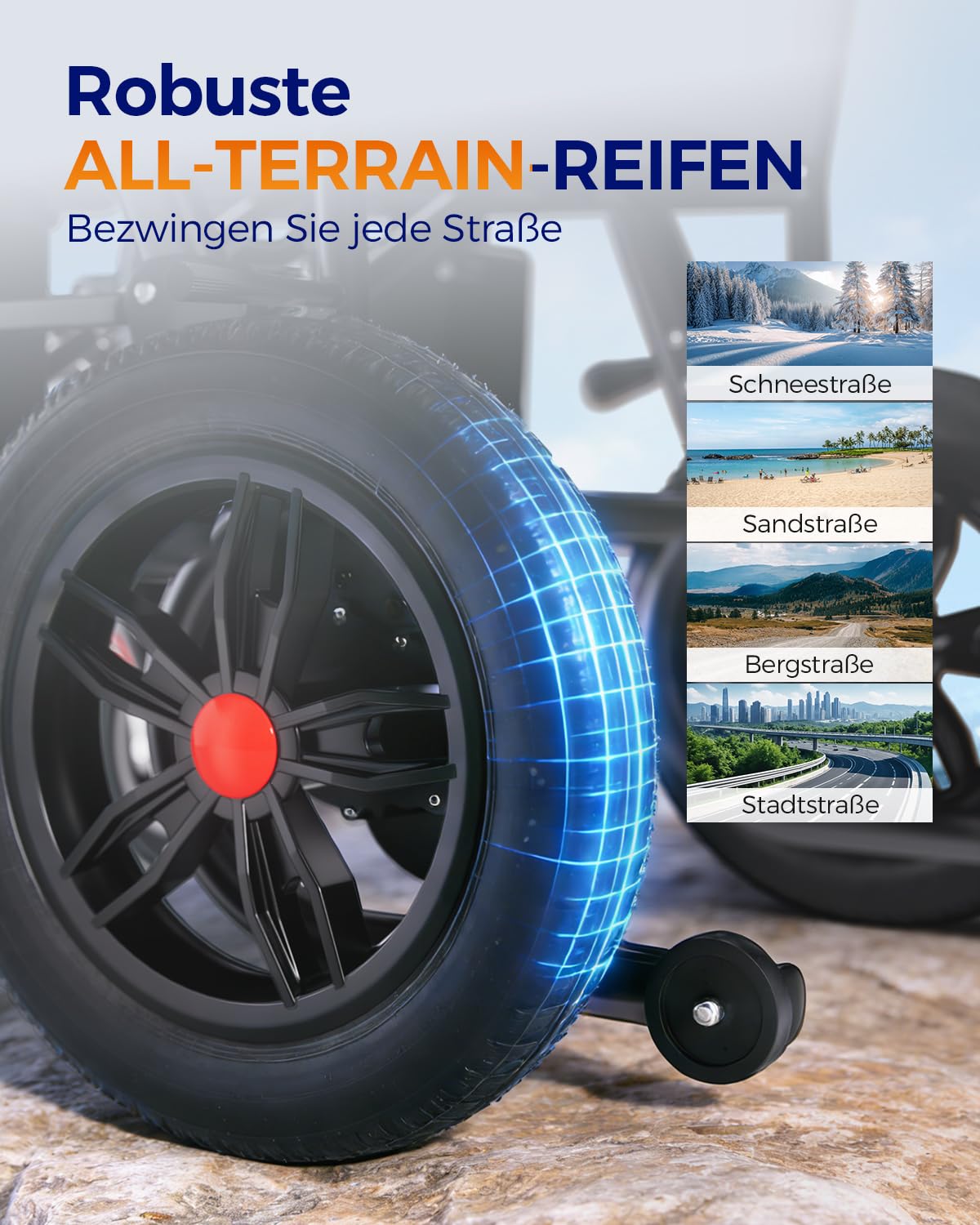 HomyKing Faltbarer Elektrorollstuhl, Reichweite bis 25 km, Leichter Elektro Rollstuhl für Senioren und Erwachsene, Kompakter Elektrischer Mobilitätsroller zum einfachen Verstauen