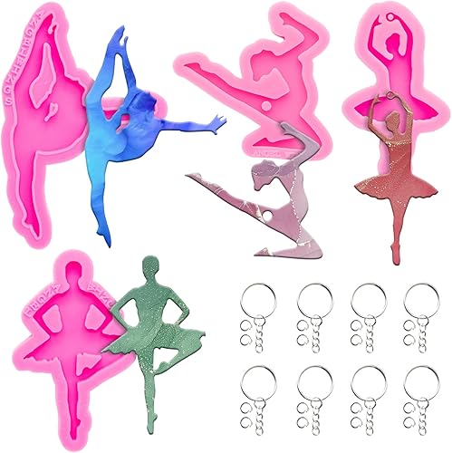 Miniatura 6 de Llavero brillante de silicona para niñas, diseño de muñecos de resina epoxi, para manualidades, manualidades, joyería, decoración, moldes de silicona