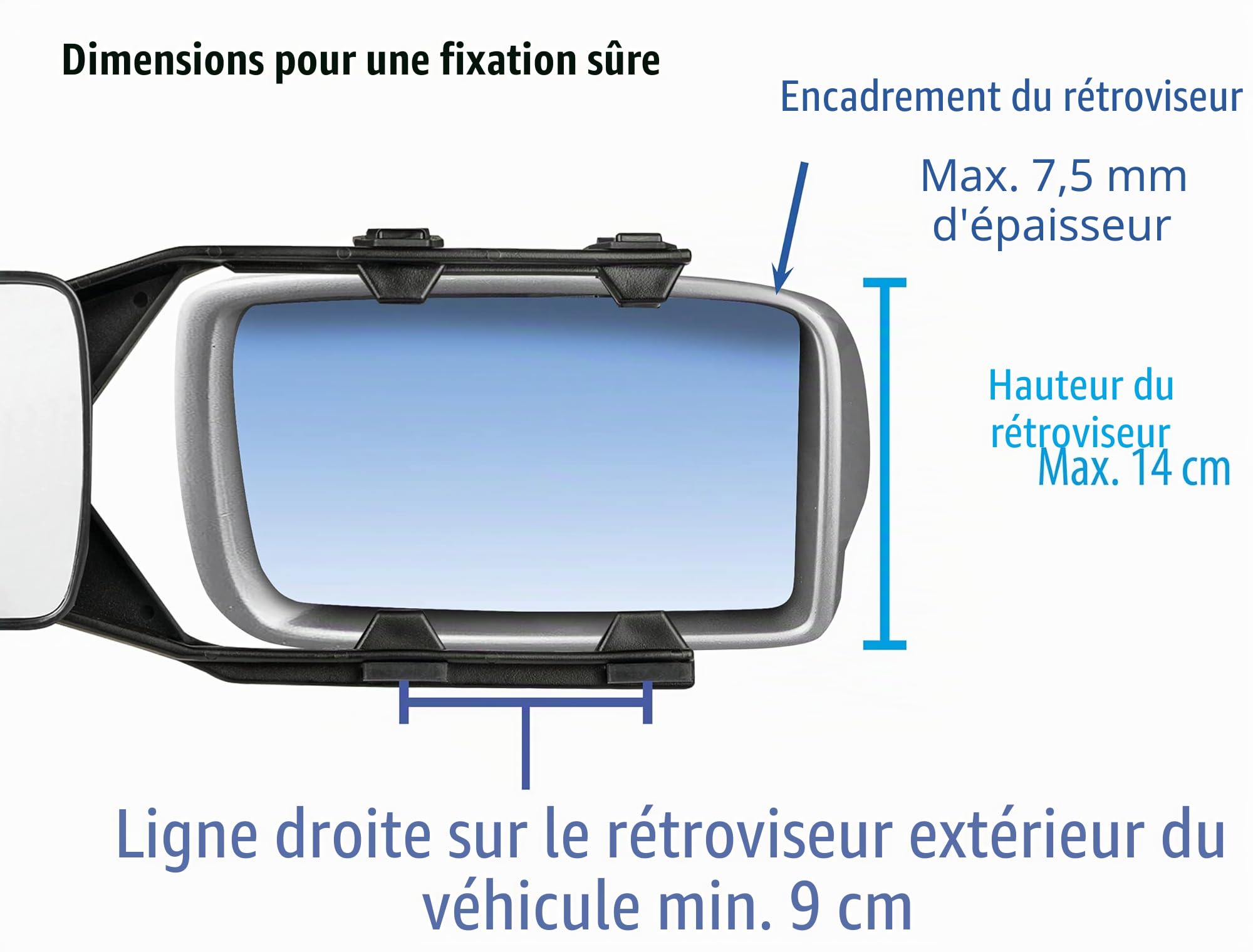 Calima 46042 Rétroviseurs gauche et droit pour caravane