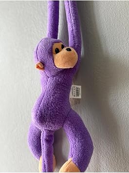 Atakids Sarılan Peluş Maymun, Mor, Unisex