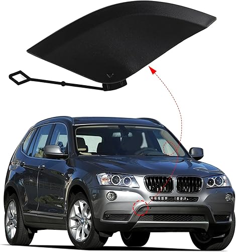 Cubierta de gancho de remolque para parachoques delantero, tapa de ojo de remolque para BMW X3 F25 20112012 2013 2014 51117210474 Cubierta de