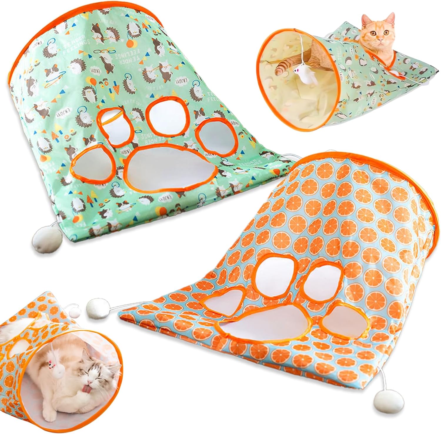 Katzentunnel Faltbar - Interaktives Spielzeug Für Katzen Mit Raschelgeräusch