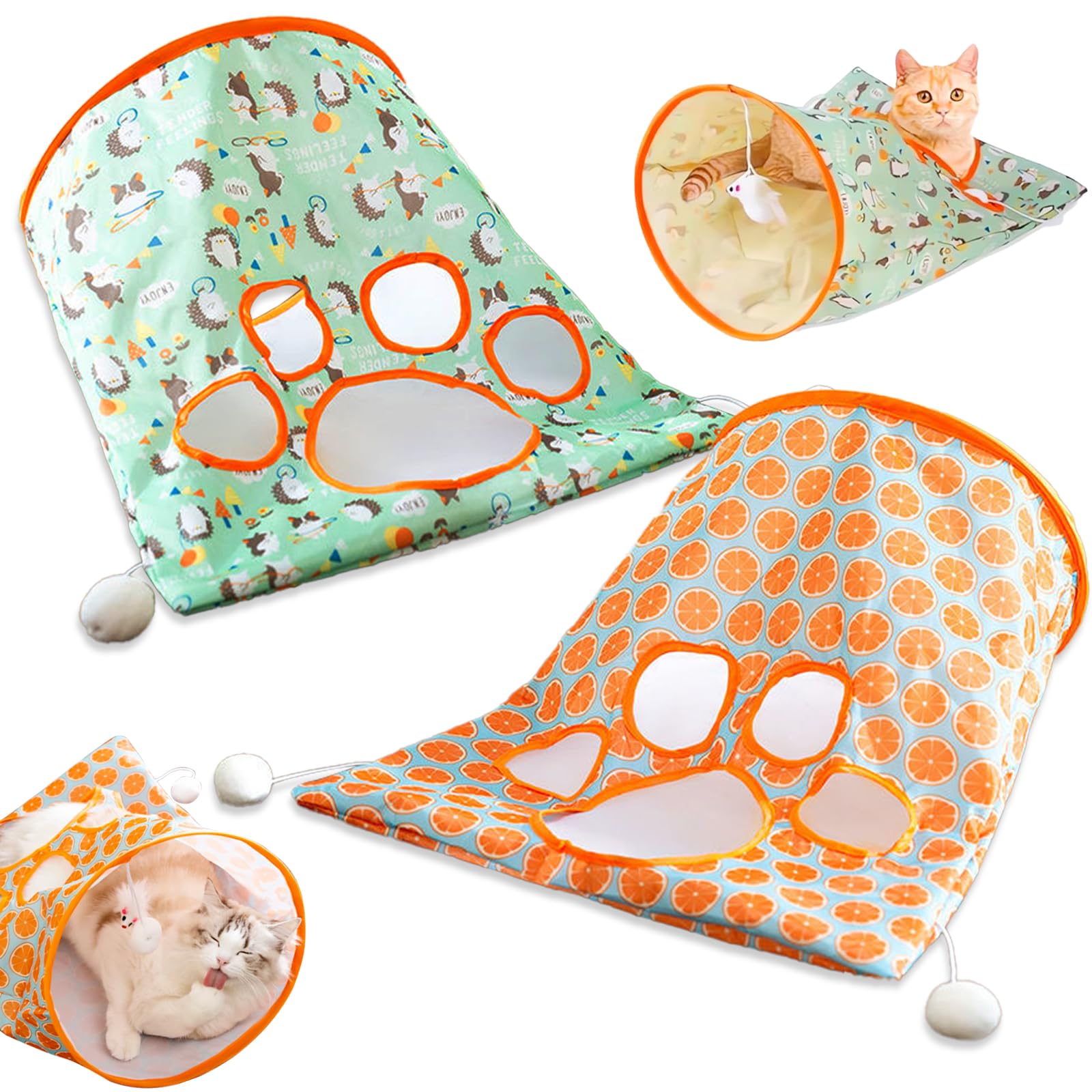 Túneles para Gatos, Túnel De Juguete para Gatos, Túnel de Mascotas Plegable, Túnel para Gatos Plegable, Túnel Plegable para Gatos, Tunel Plegable para Conejos, para Conejos, Gatos y Perros