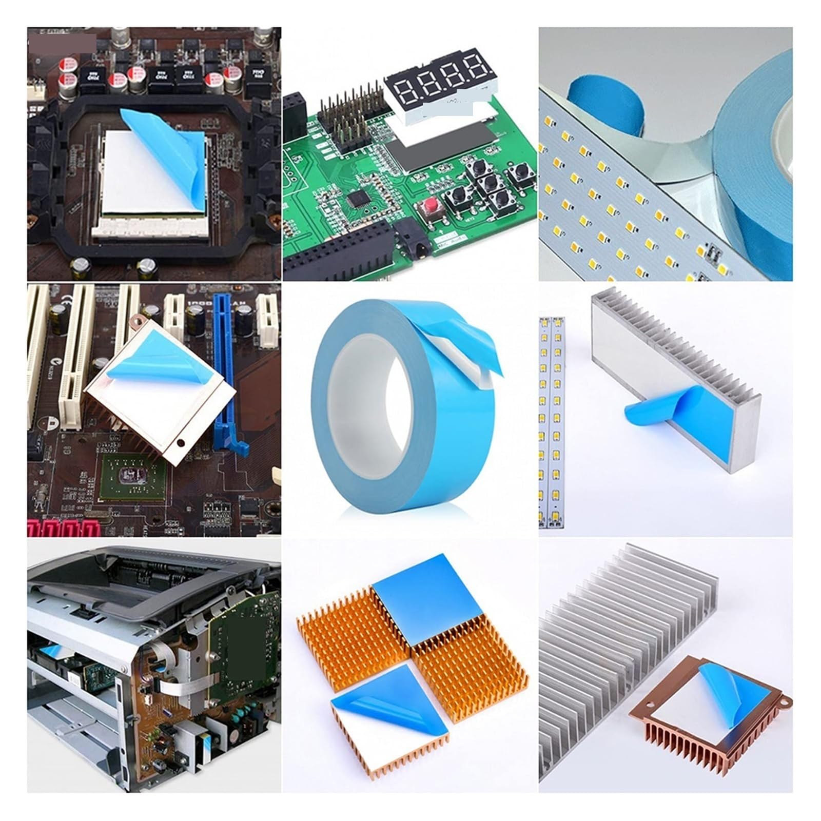 DAVBIR 1 szt. Taśma termoprzewodząca dwustronna przewodząca ciepło taśma klejąca do Chip PCB CPU LED Strip lekki radiator 25 metrów/rolka perfection (Size : 25M-0.15mm, Color : 50mm)