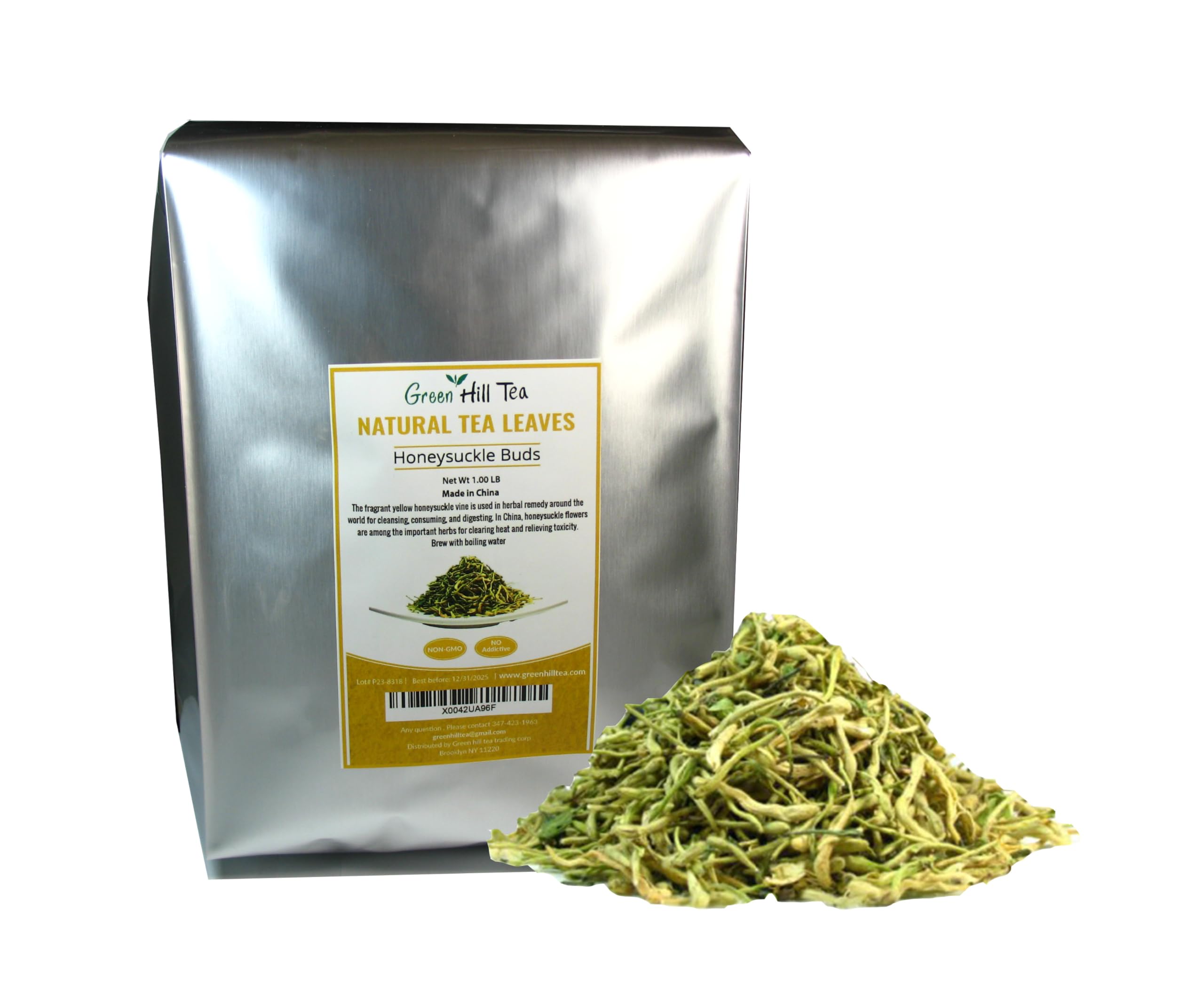 Greenhilltea traditional health herbs, Honey suckle dried herbal tea honeysuckle 16 OZ