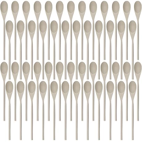 50-Piece Wooden Craft Spoon Set