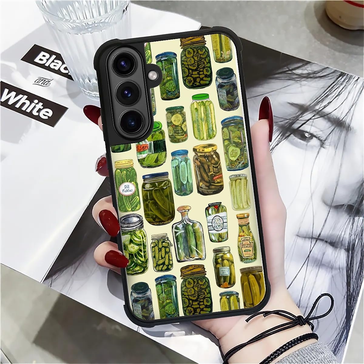 for Samsung Galaxy S26 Case,Soft Silicone Shockproof Bumper Camera Protection Phone Case-Fun Green Canned Food image 3