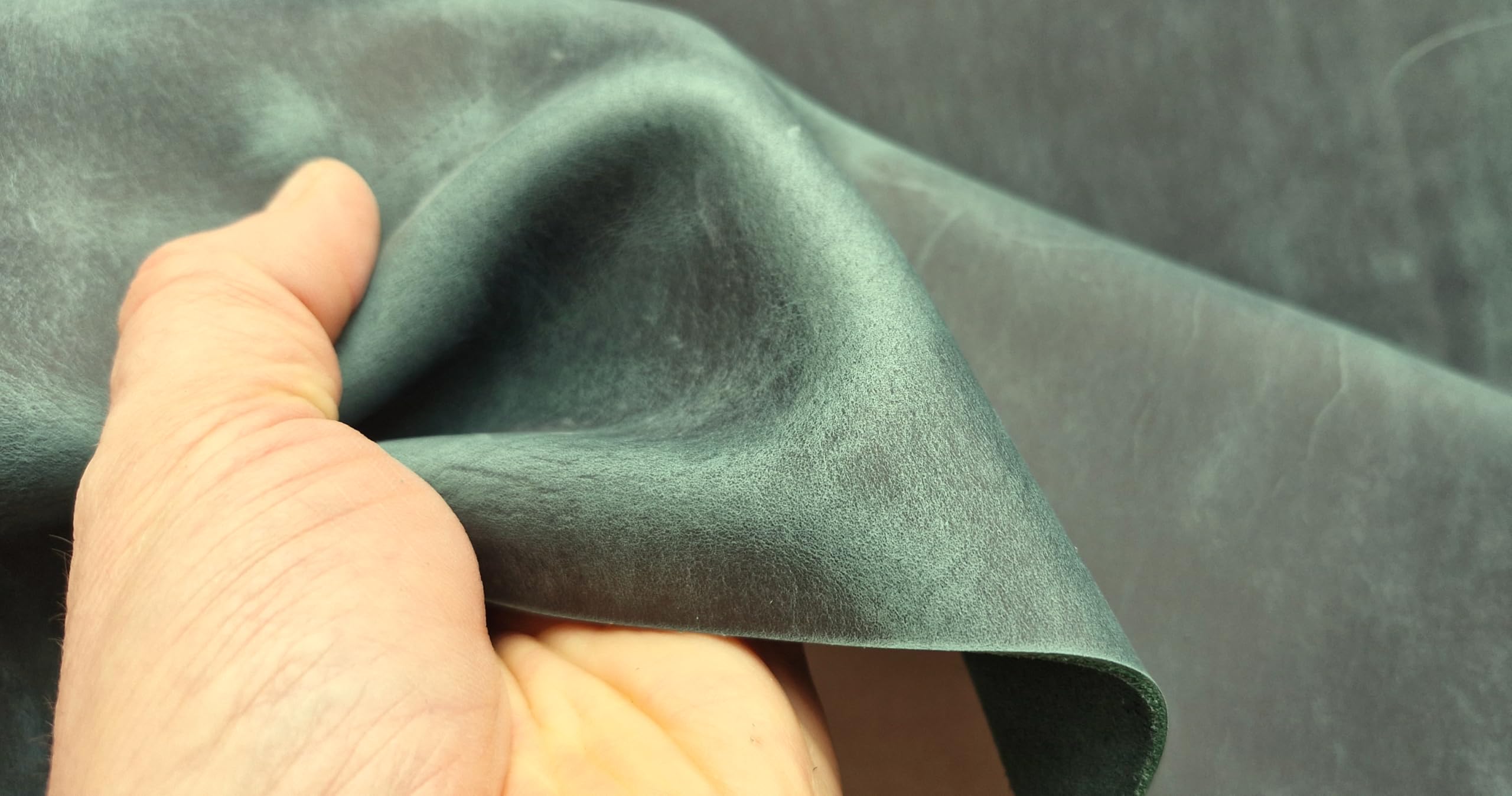 Piel de vacuno de 1,6 mm de grosor para manualidades (A1 (594 x 841 mm), verde, 1)