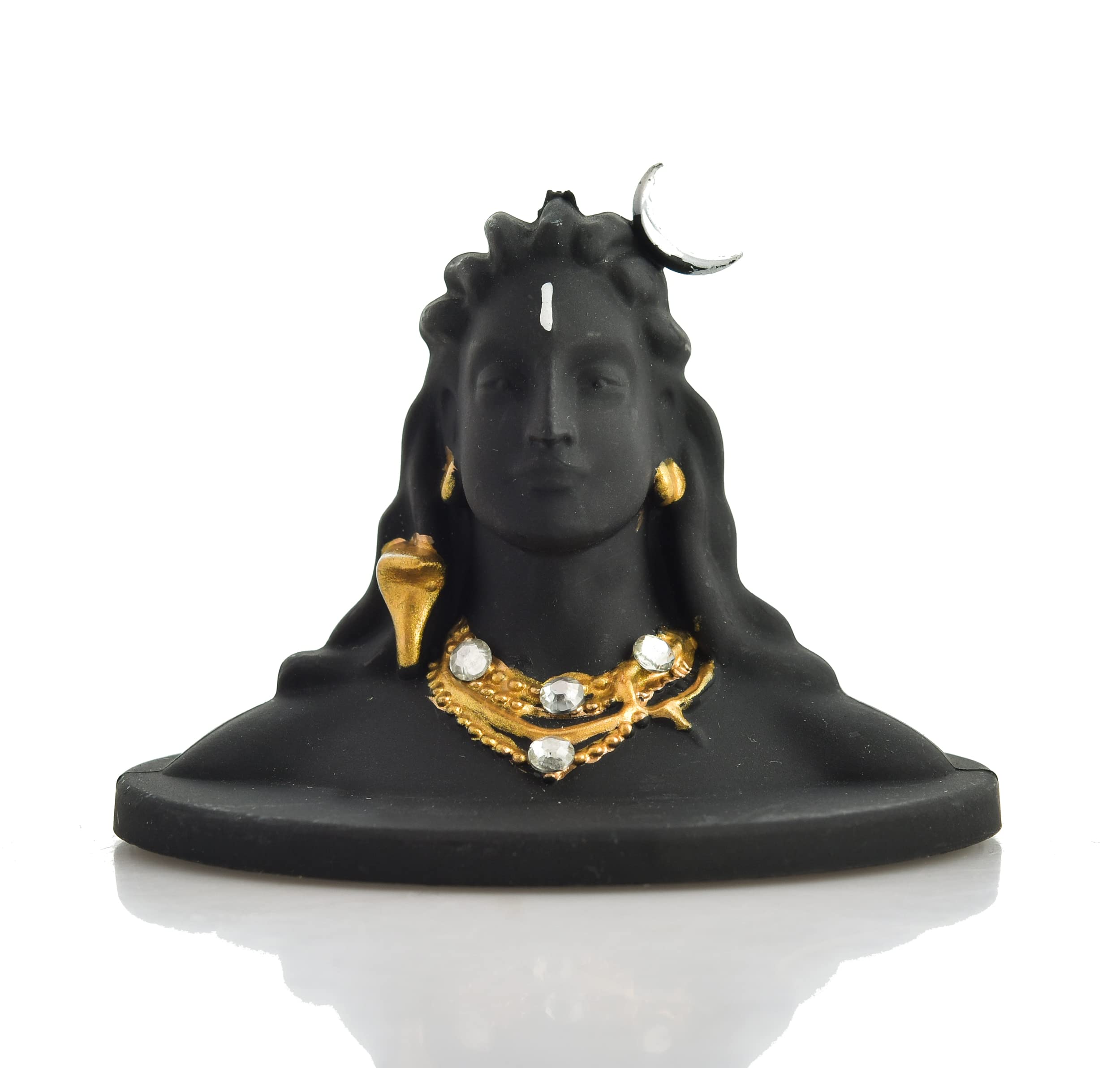 Archna Handicraft Polyresin Shiv Ji Murti for Pooja Room Figurines Idol Mahadev Sculpture (2 x 3 Inches, Black), Idol - Image 3 thumbnail